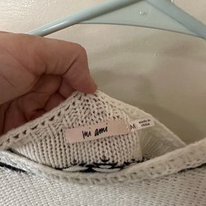 Black, Gold, and White Striped Sweater